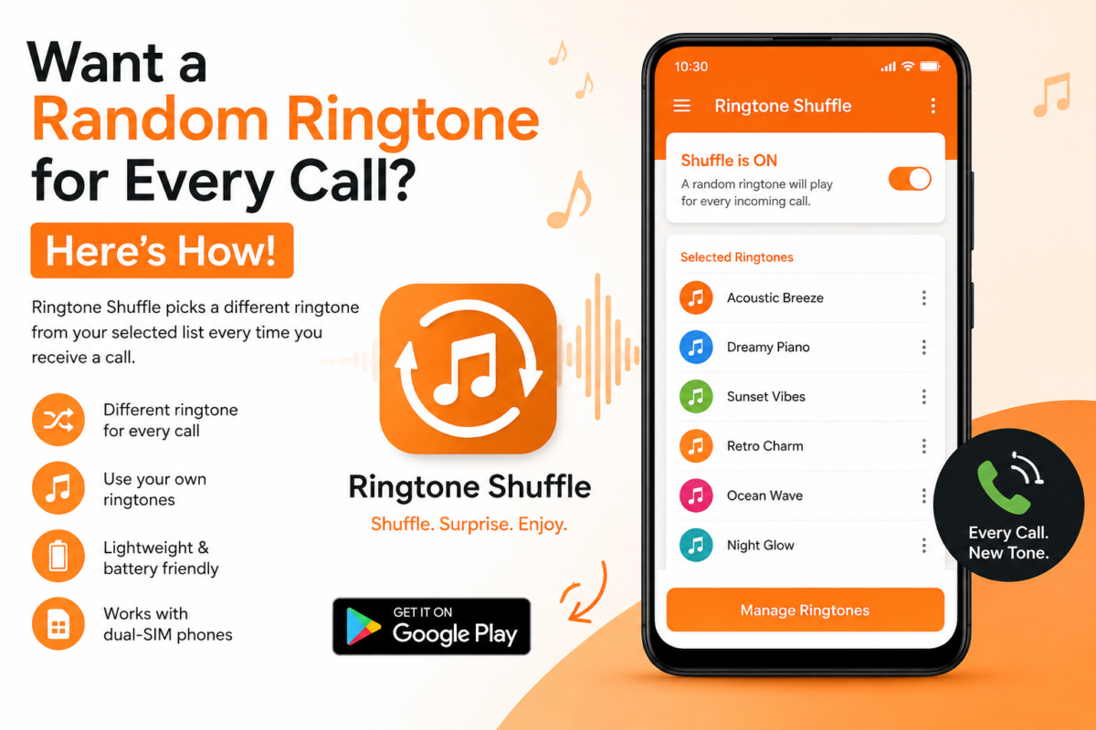 Random ringtone app at a glance